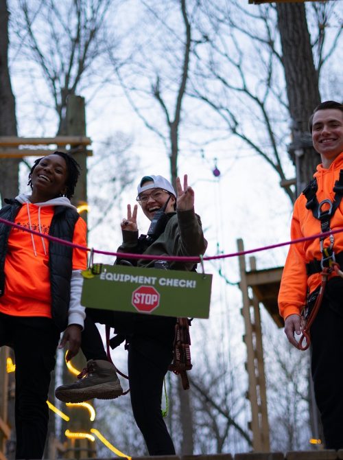 Experience the thrill of ziplining at TreeRunner Adventure Park in Rochester, Michigan.